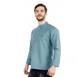 Mens T. Green Short Kurta